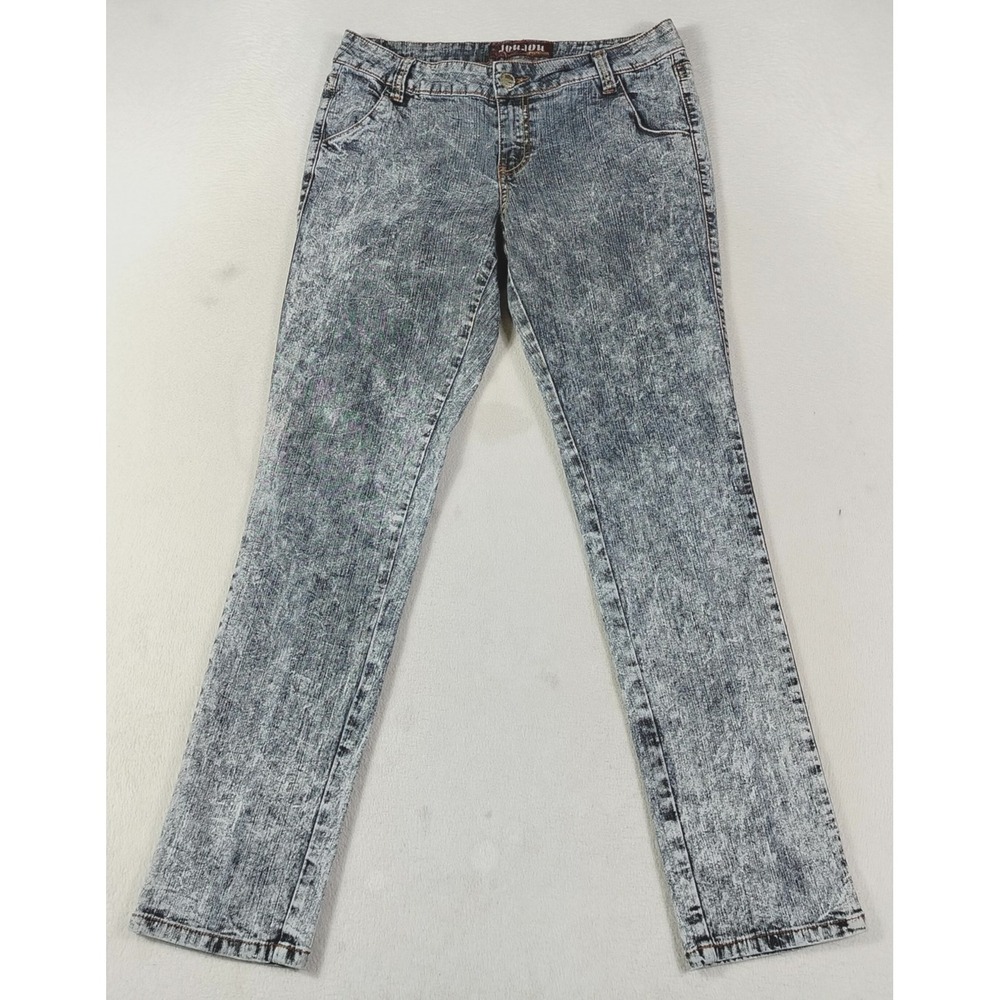 Vintage JouJou Jeans Women's 12 Acid Wash Mid Rise Skinny Stretch Grunge Skater
